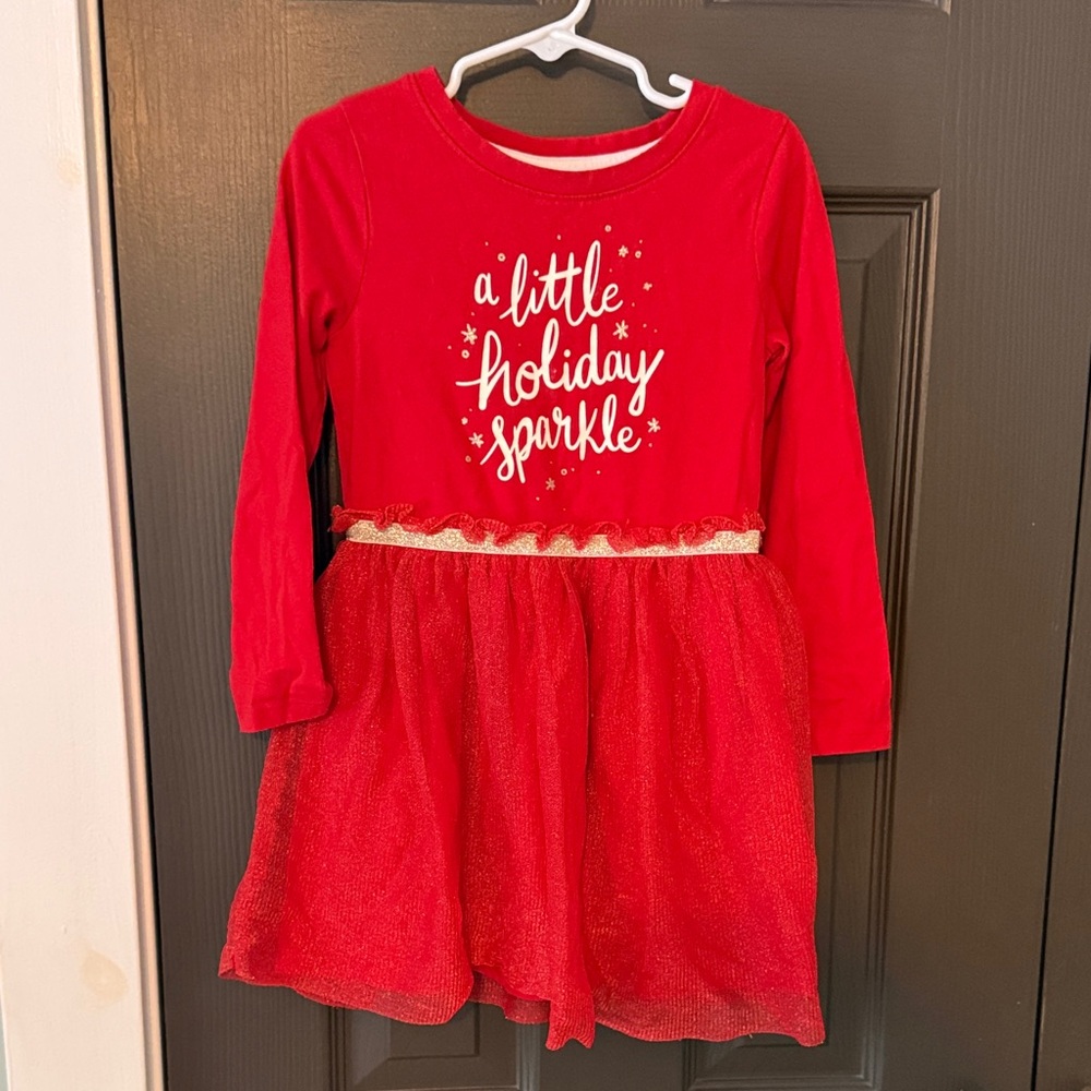 Cat & Jack Red Sparkle Dress